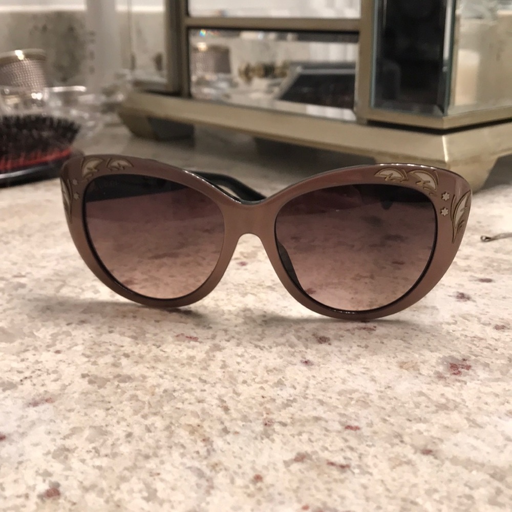 Gucci Brown Sunglasses with Gold Accents
